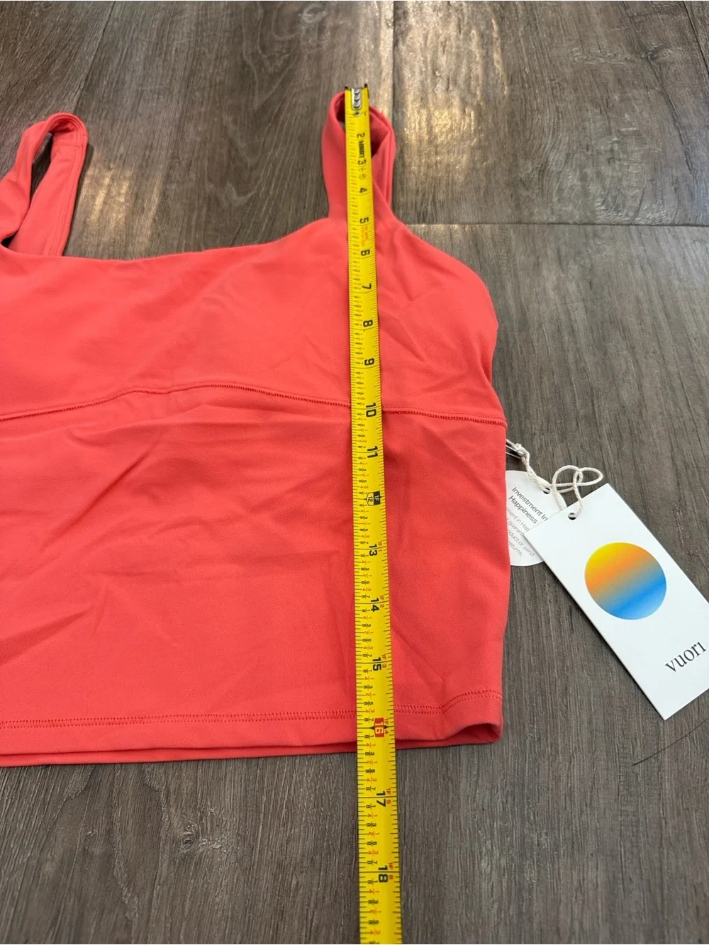 VUORI AllTheForm Bright Coral Matching Set Size Medium NWT Tank + Shorts $138